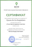 Сертификат повышения квалификации