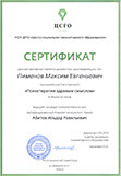 Сертификат повышения квалификации